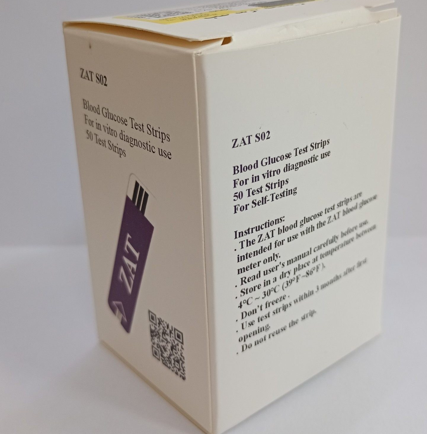 نوار تست قند خون ای بی چک مدل (ZAT)eBcheck بسته 50 عددی
